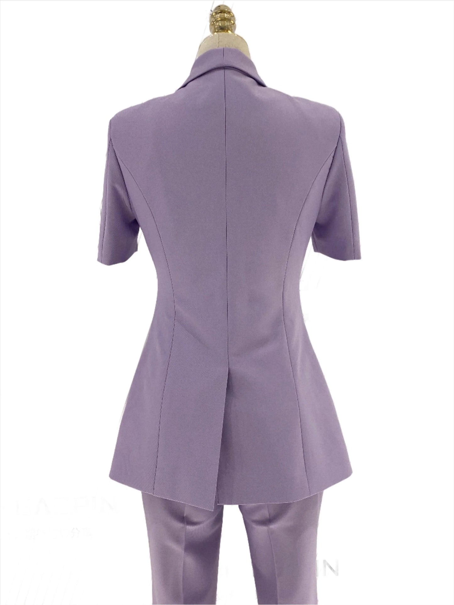 Short Sleeved Women Pant Suit -Guocali
