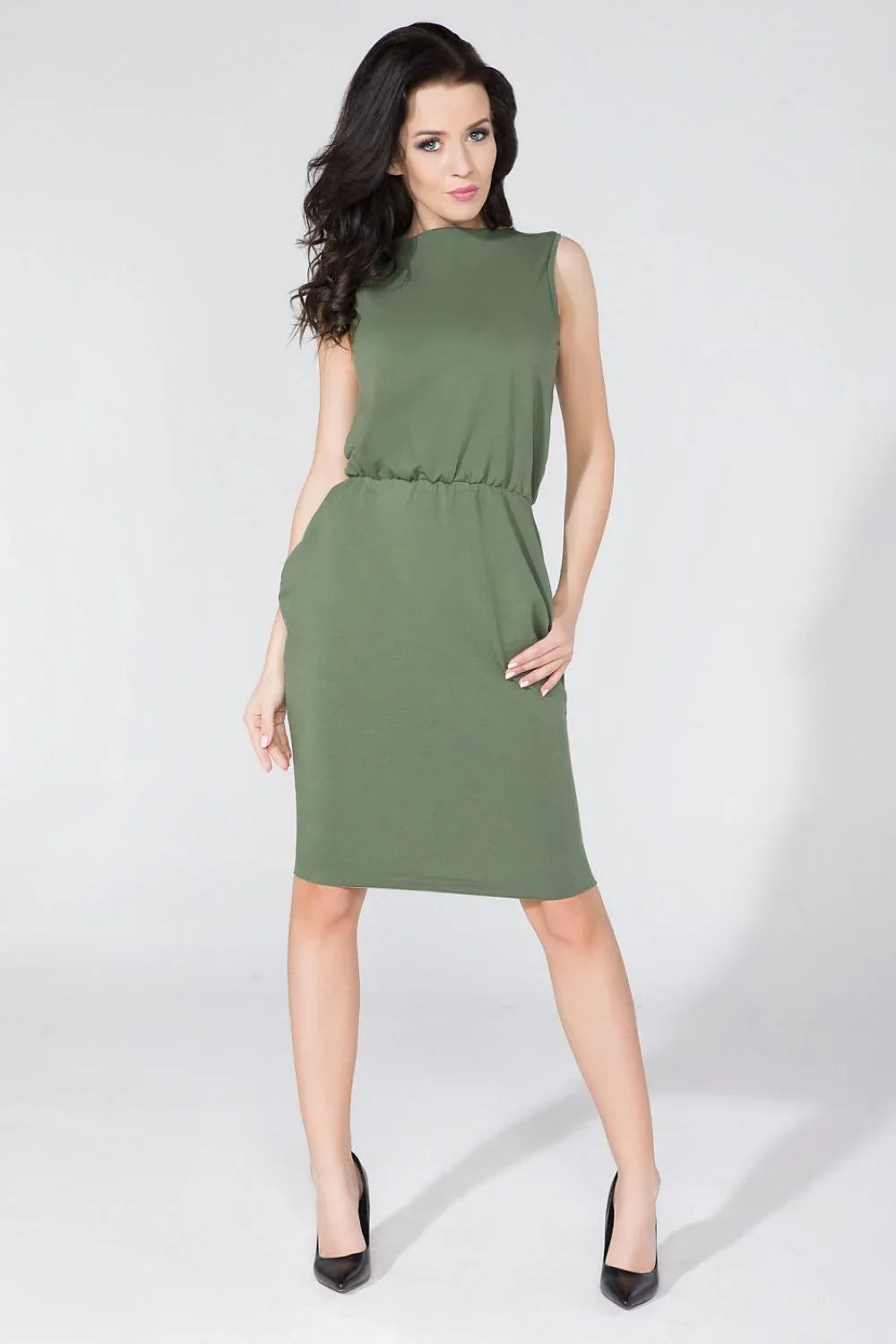 Sleeveless Knit Dress Casual Lightweight Everyday Fit-Day Dress-GUOCALI
