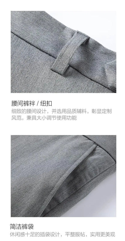 Solid Double-Breasted Suit for Men - Business Formal -Guocali