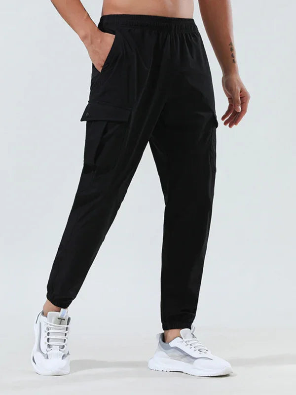 Sporty Men Cargo Pants – Mid Rise Quick-Drying -Guocali