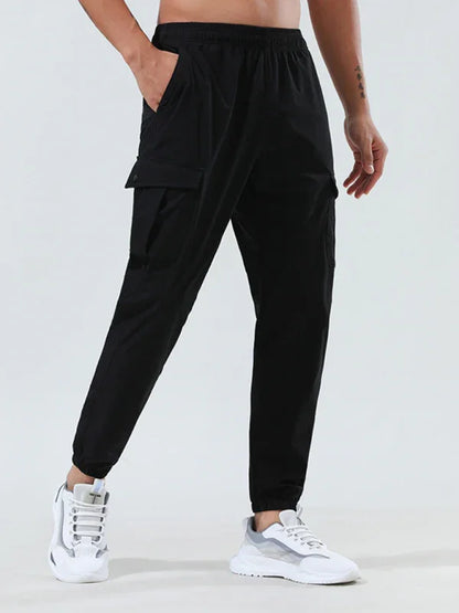 Sporty Men Cargo Pants – Mid Rise Quick-Drying -Guocali