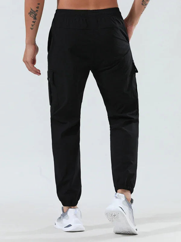 Sporty Men Cargo Pants – Mid Rise Quick-Drying -Guocali