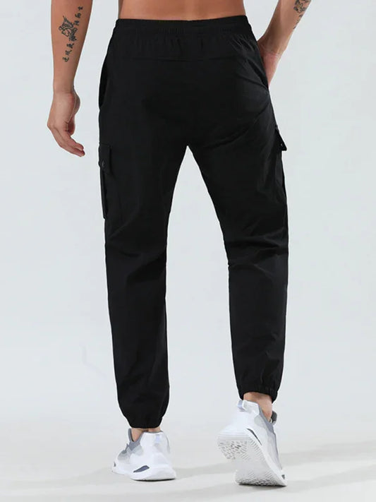 Sporty Men Cargo Pants – Mid Rise Quick-Drying -Guocali