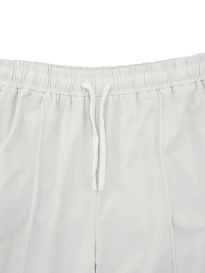 Sporty Men Trousers – Mid Rise Elastic Waist -Guocali