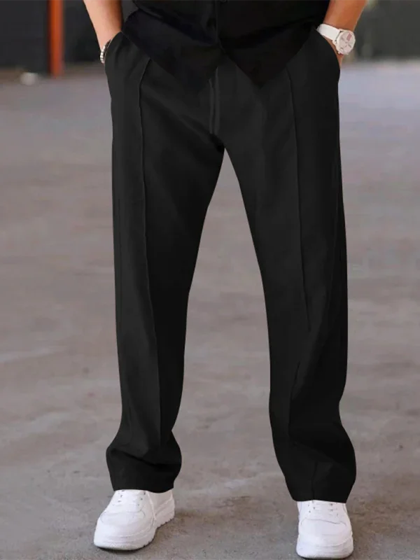 Sporty Men Trousers – Mid Rise Elastic Waist -Guocali