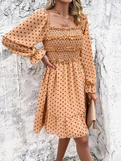 Spring Summer Casual Polka Dot Dress -Guocali