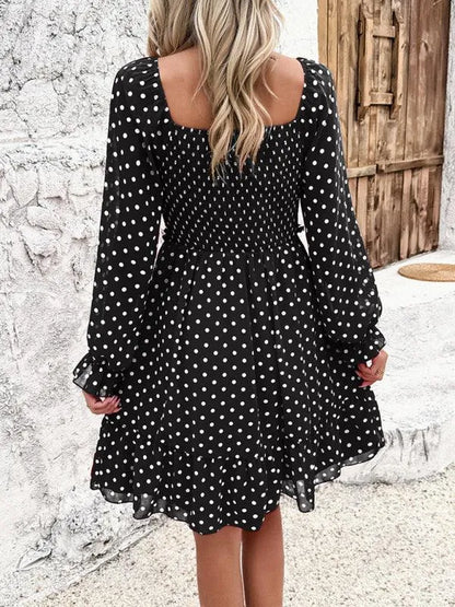 Spring Summer Casual Polka Dot Dress -Guocali