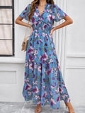 Spring Summer Casual Printed Waist Dress -Guocali