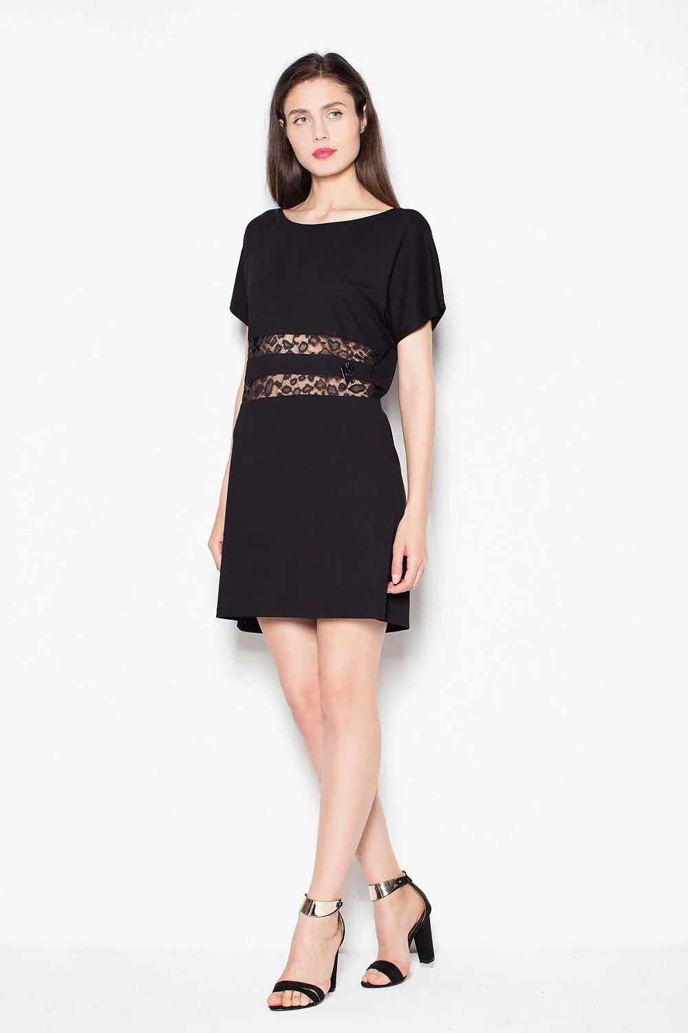 Striped Short Sleeve Dress Lightweight Summer Casual Fit-Day Dress-GUOCALI