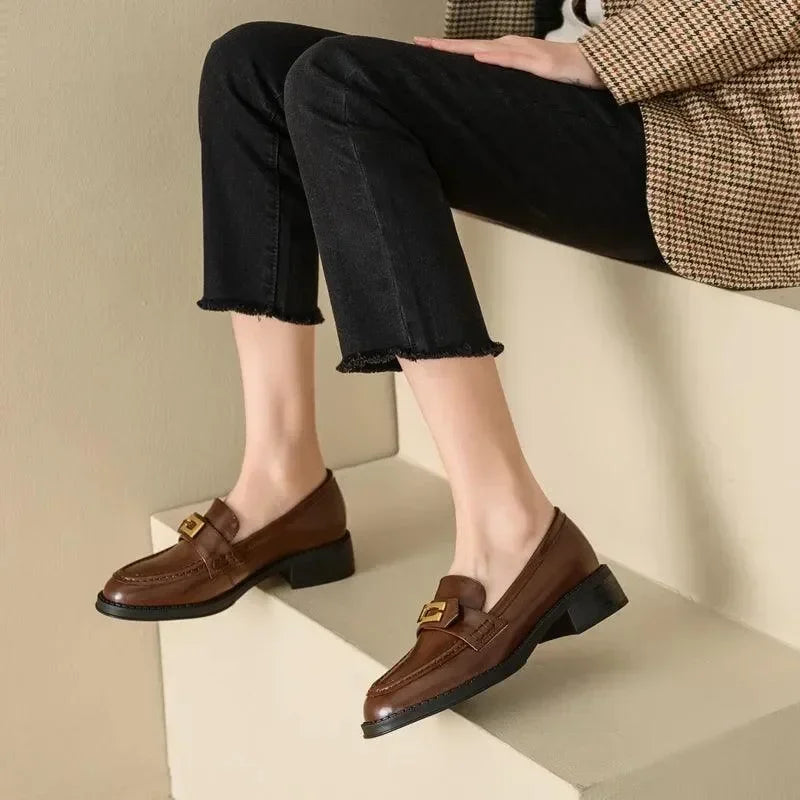 Stylish Low-Heeled Women Loafers -Guocali