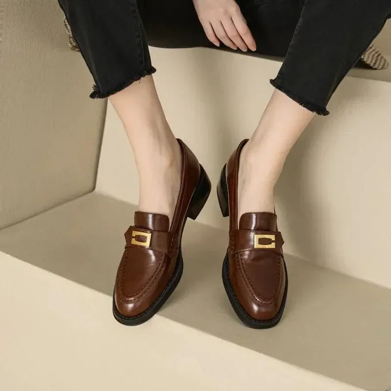 Stylish Low-Heeled Women Loafers -Guocali