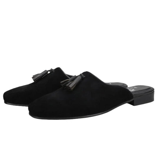 Suede Leather Loafers With Tassel - Men Shoes -Guocali