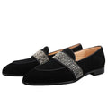 Suede Men Loafers With Crystals - Men Shoes -Guocali