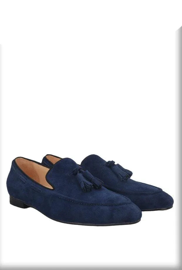 Men Casual Tassel Dress Loafers - Slip-On Flat Formal Dress Shoes