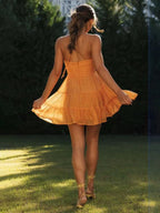 Suspender V-Neck Long Party Dress -Guocali