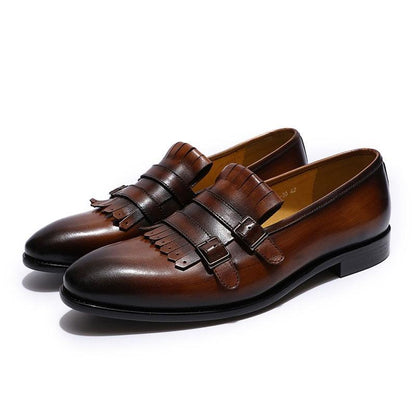 Tassel Monk Strap Loafers - Men Shoes - Loafer Shoes - Guocali