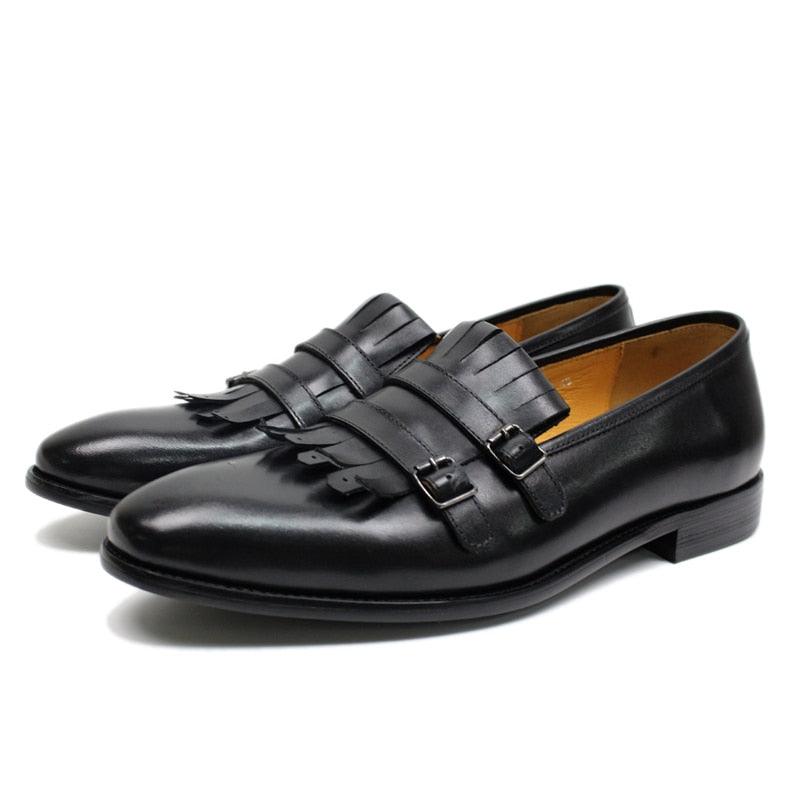 Tassel Monk Strap Loafers - Men Shoes - Loafer Shoes - Guocali