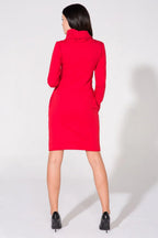 Turtleneck Knit Dress Casual Cozy Everyday Style-Day Dress-GUOCALI