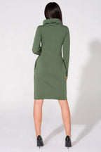 Turtleneck Knit Dress Casual Cozy Everyday Style-Day Dress-GUOCALI
