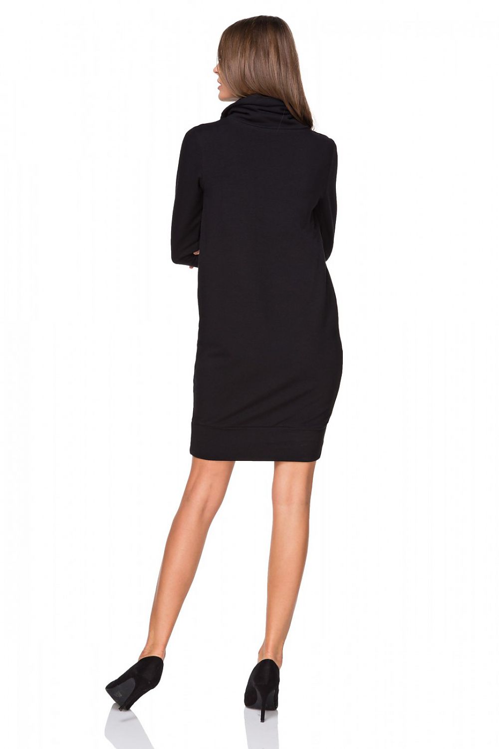 Turtleneck Knit Mini Dress Casual Style-Day Dress-GUOCALI