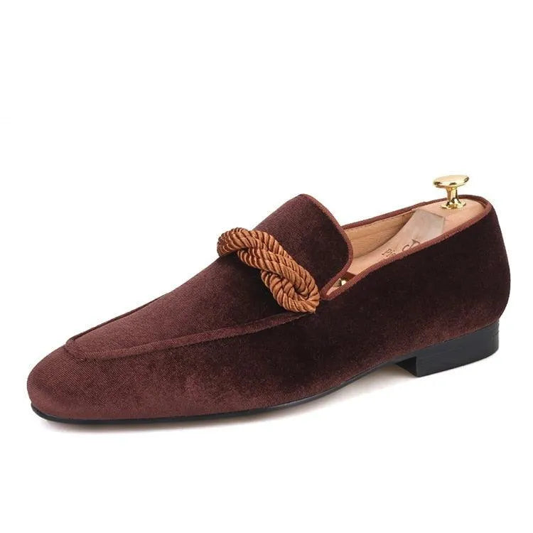 Velvet Men Loafers - Men Shoes -Guocali