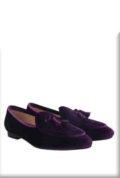 Velvet Men Loafers With Tassels - Men Shoes - Loafer Shoes - Guocali