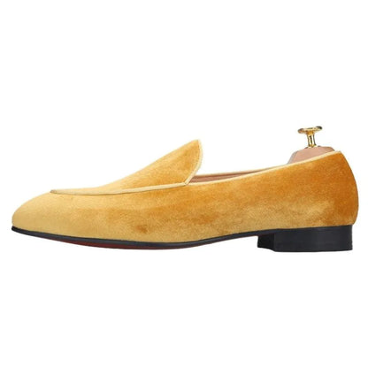 Velvet Slip-On Men Loafers - Men Shoes -Guocali