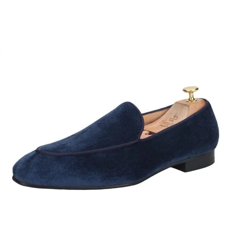 Velvet Slip-On Men Loafers - Men Shoes -Guocali