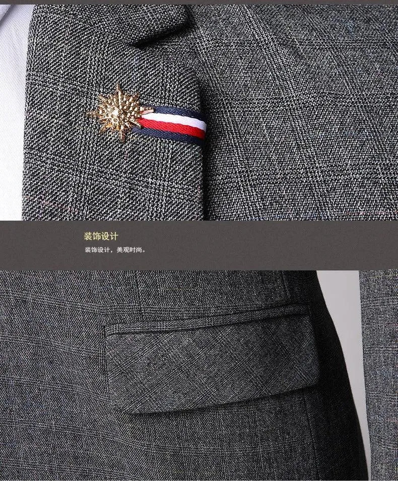 Vintage, Professional Men’s Suit - Plaid Single-Breasted