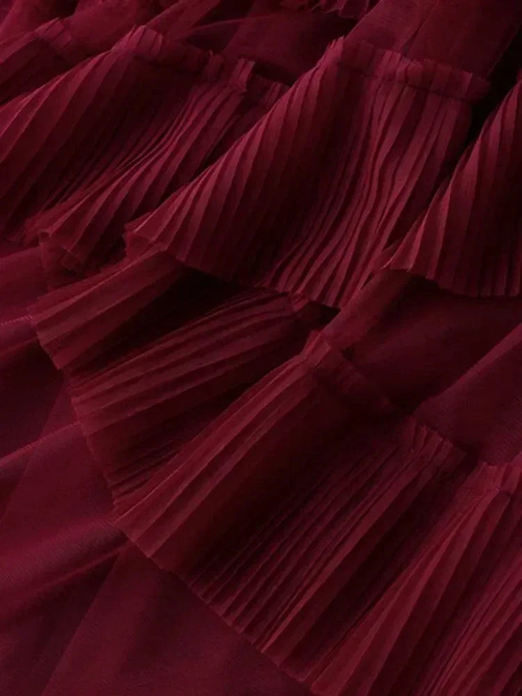 Vintage Skirt Fairy Style Asymmetrical Mesh -Guocali