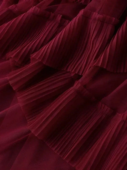 Vintage Skirt Fairy Style Asymmetrical Mesh -Guocali