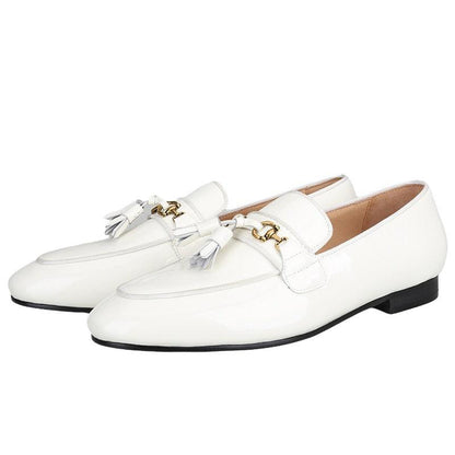 White Patent Leather Men Loafers - Men Shoes - Loafer Shoes - Guocali