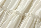 Women A-Line Skirt Fairy Style Layered - High Waist Midi Women Skirt