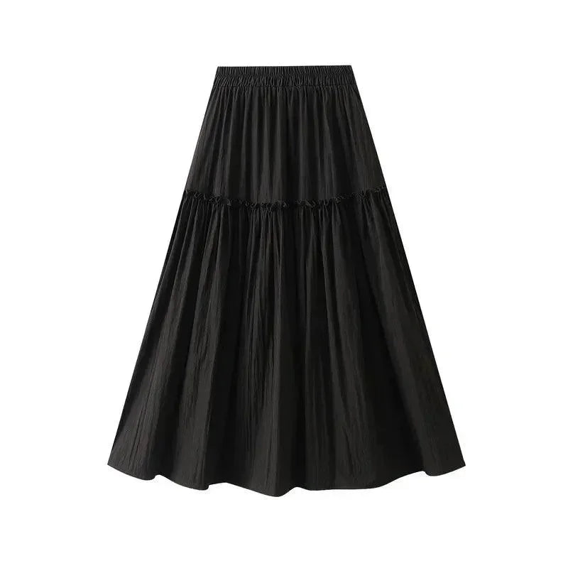 Women A-Line Skirt Fairy Style Layered - High Waist Midi Women Skirt