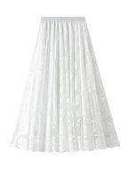 Women A-Line Skirt Lace Detail - Midi Women Skirt