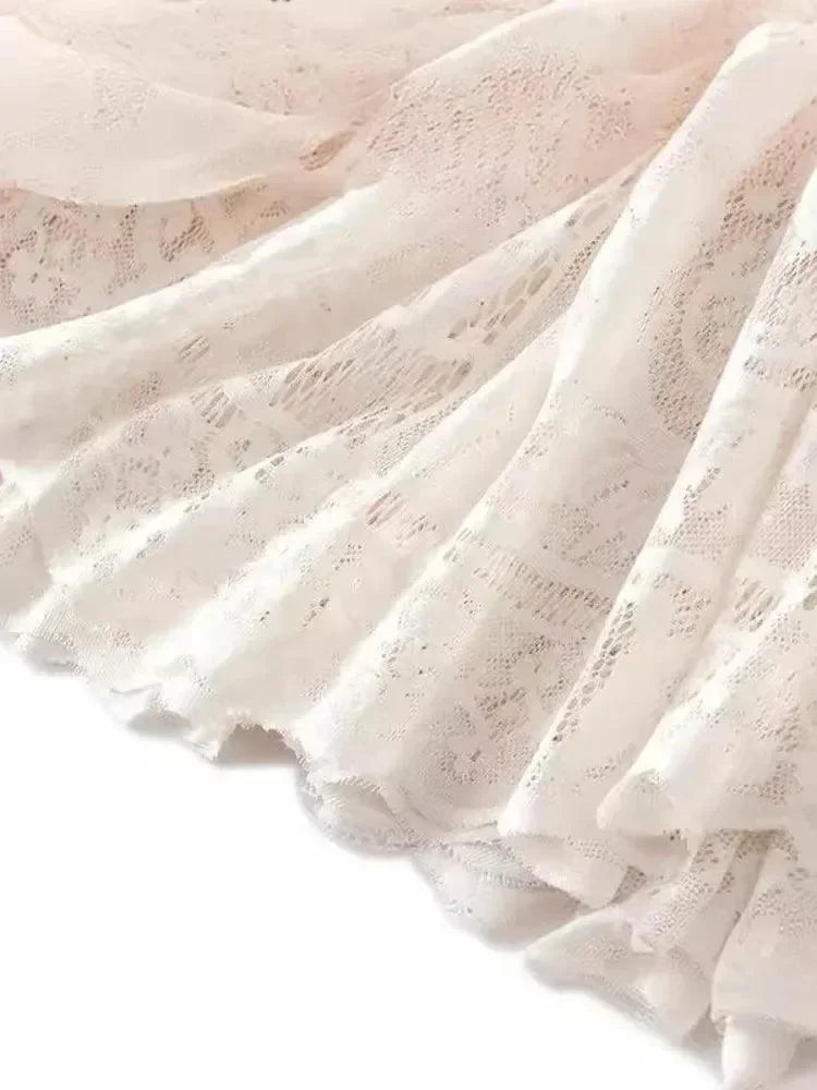 Women A-Line Skirt Lace Detail - Midi Women Skirt