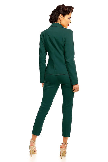 Women Blazer - Breathable - 1-Button - Green -Guocali