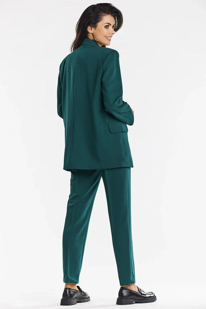 Women Blazer - Breathable - 1-Button - Green -Guocali