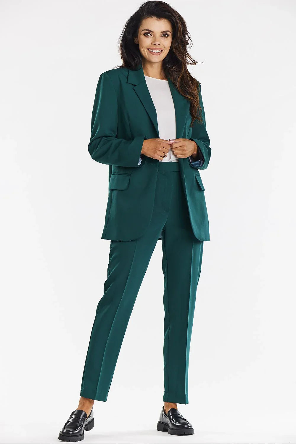 Women Blazer - Breathable - 1-Button - Green -Guocali