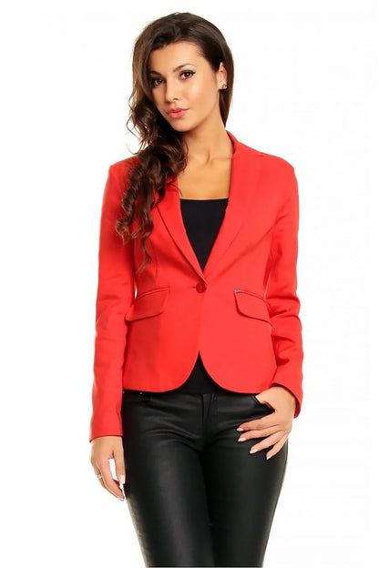 Women Blazer - Breathable - 1-Button - red -Guocali