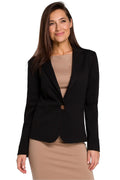 Women Blazer - Breathable - Button - black -Guocali