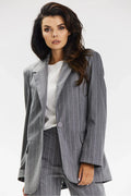 Women Blazer - Breathable - Button - Gray -Guocali