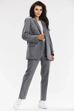 Women Blazer - Breathable - Button - Gray -Guocali