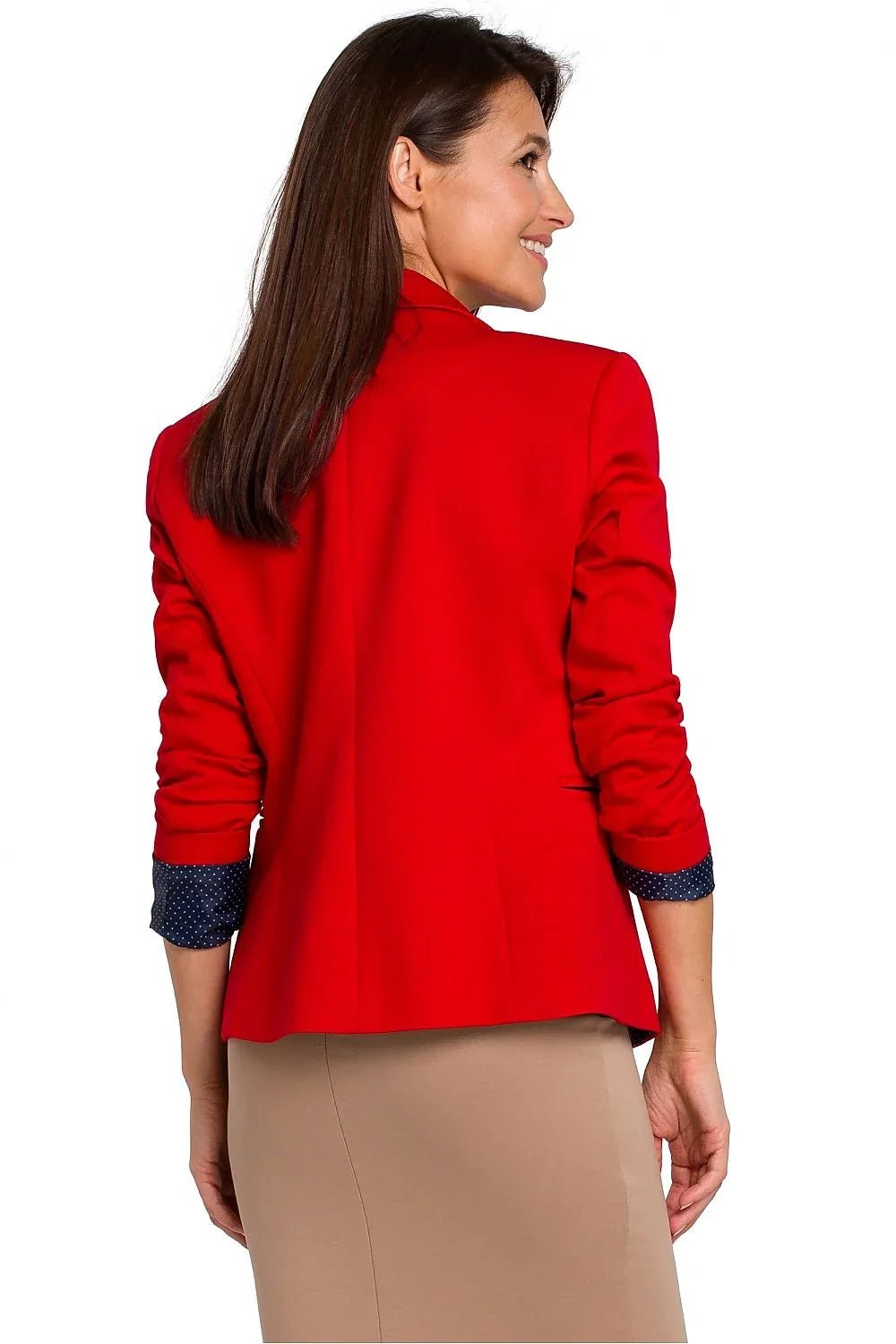 Women Blazer - Breathable - Button - Red -Guocali
