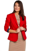 Women Blazer - Breathable - Button - Red -Guocali
