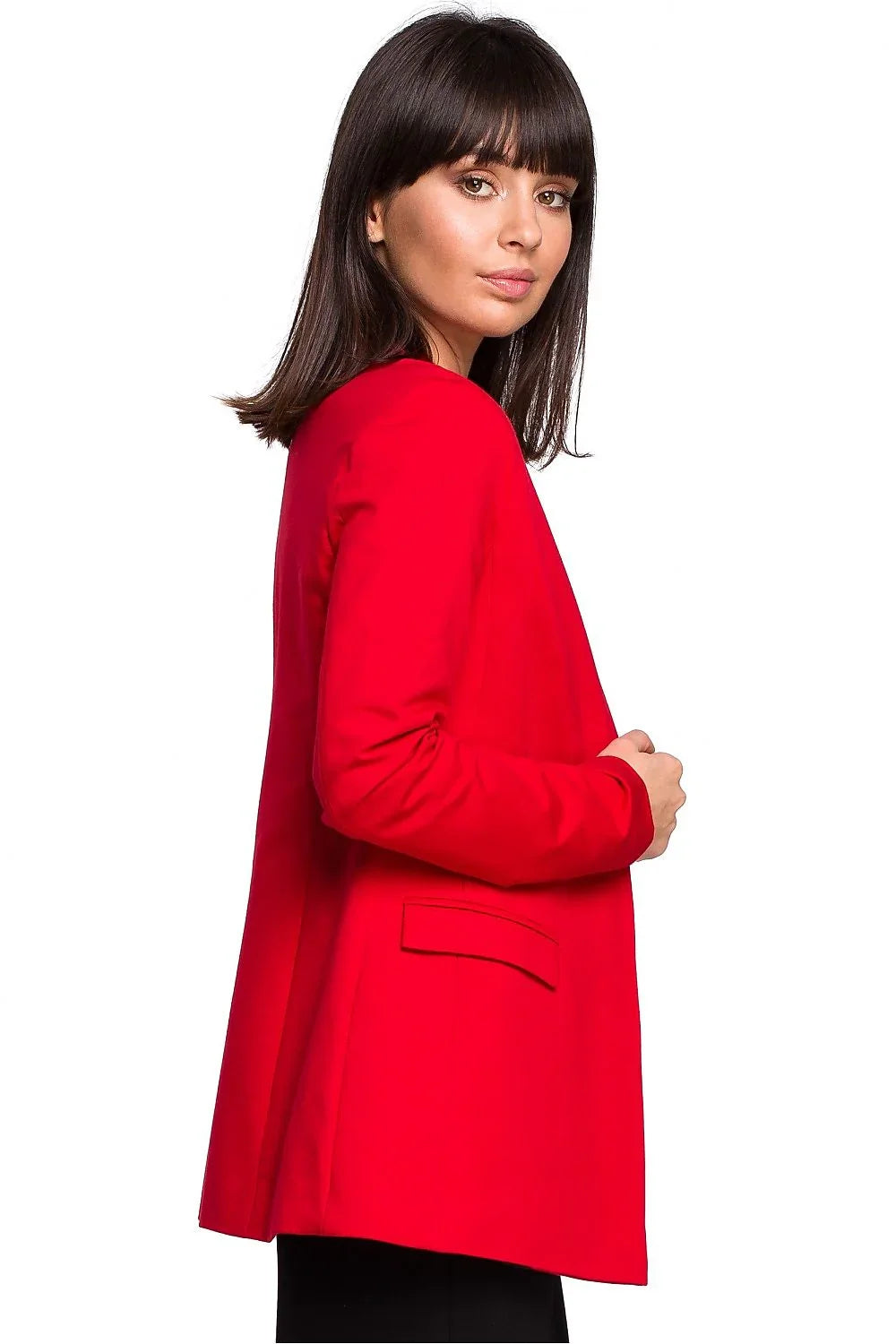 Women Blazer - Breathable - Slip-On - Red -Guocali