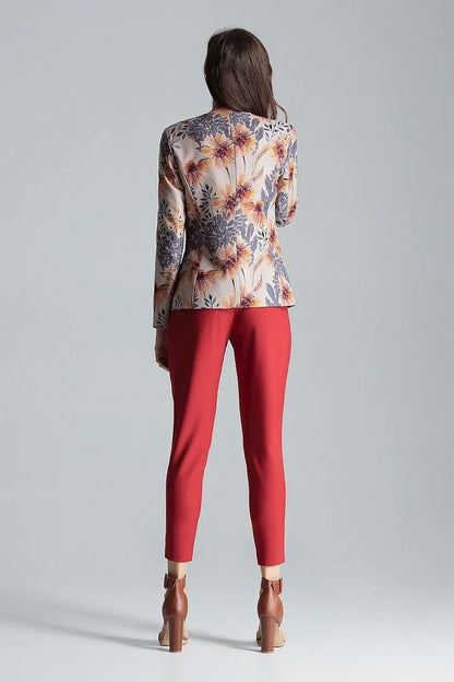 Women Blazer - Lightweight - 1-Button - Multicolor, Beige, Orange, Yellow, Gray -Guocali