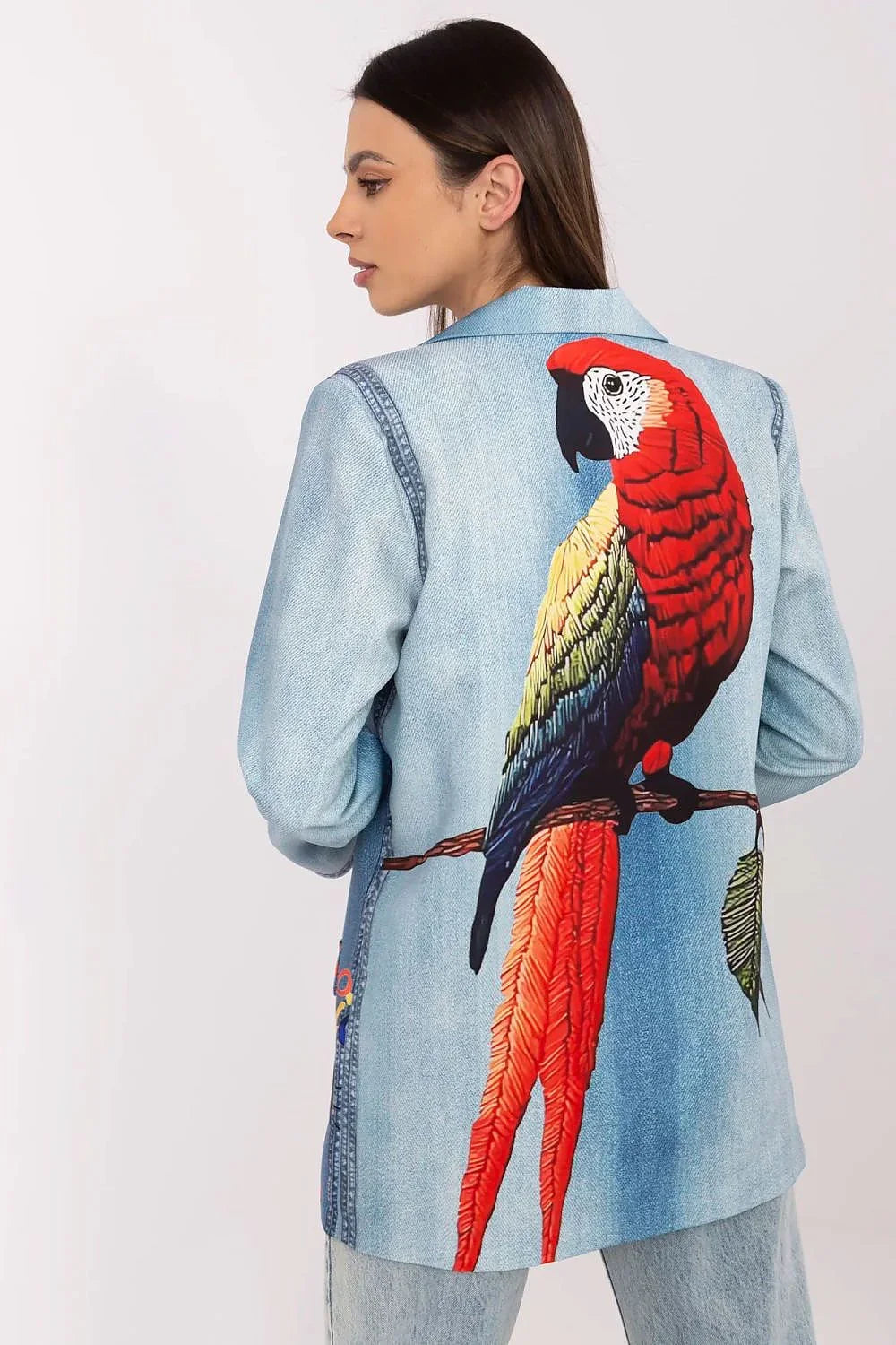 Women Blazer - Lightweight - 1-Button, Multicolor, Red, Orange, Green, Black, Yellow