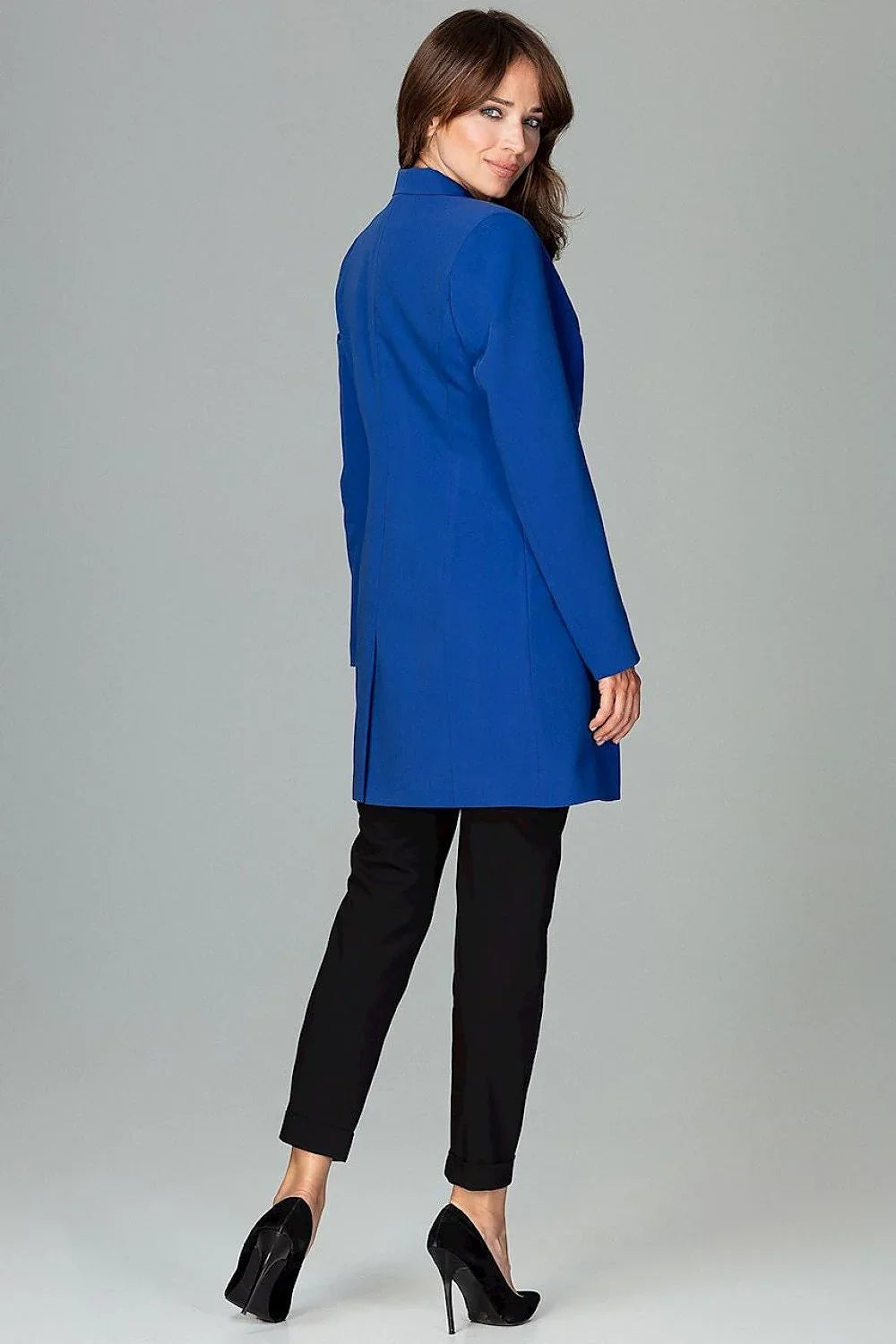 Women Blazer - Lightweight - Button - blue -Guocali