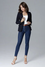 Women Blazer - Lightweight - Button - navy -Guocali